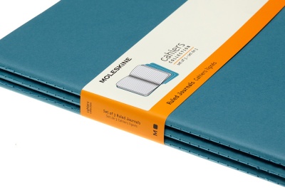 Блокнот Moleskine CAHIER JOURNAL CH021B44 XLarge 190х250мм обложка картон 120стр. линейка голубой (3шт)