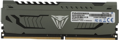 Память DDR4 32GB 3600MHz Patriot PVS432G360C8 Viper Steel RTL Gaming PC4-28800 CL18 DIMM UDIMM 288-pin 1.35В с радиатором Ret