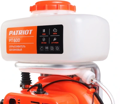 Опрыскиватель Patriot PT 600 бенз. ранц. 14л оранжевый/белый (755302615)
