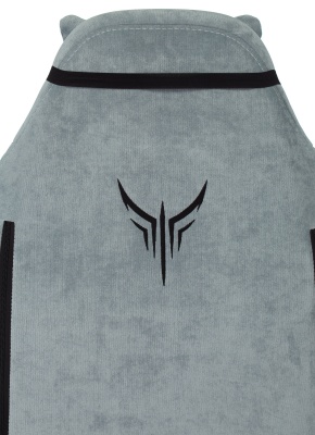 Кресло игровое Knight N1 Fabric серо-голубой Light-28 с подголов. крестов. металл