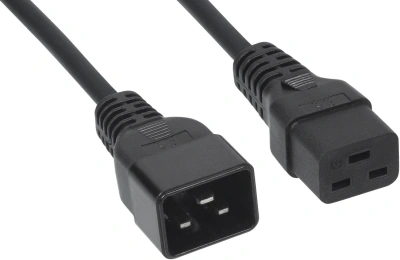 Шнур питания Cabeus PC-IEC19-IEC20-1.8M C19-C20 проводник.:3x1.5мм2 1.8м 220/250В 16А черный