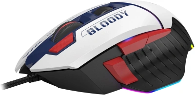 Мышь A4Tech Bloody W95 Max Sports синий/белый оптическая 12000dpi USB 10but (W95 MAX SPORTS NAVY)
