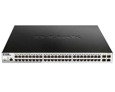 Коммутатор D-Link DGS-1210-52MPP/ME/B3A (L2) 48x1Гбит/с 4SFP 48PoE 740W управляемый