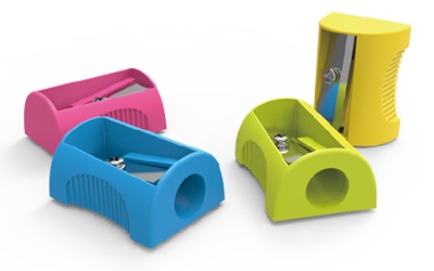 Точилка для карандашей ручная Deli E0531 Neon 1 отверстие пластик ассорти туба