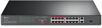 Коммутатор TP-Link TL-SL1218P (L2) 16x100Мбит/с 1x1Гбит/с 1xКомбо(1000BASE-T/SFP) 16PoE+ 150W неуправляемый