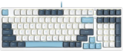Клавиатура A4Tech FS300 механическая белый/синий USB for gamer LED (FS300 PANDA SNOWBOARDING) кабель 1.8м