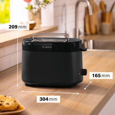 Тостер Bosch TAT2M123 950Вт черный