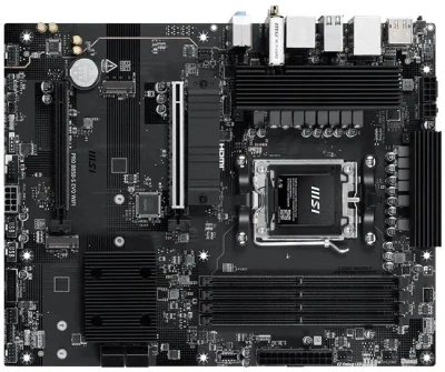 Материнская плата MSI PRO B850-S EVO WIFI Socket AM5 AMD B850 4xDDR5 ATX AC`97 8ch(7.1) 5Gigabit RAID+HDMI+DP