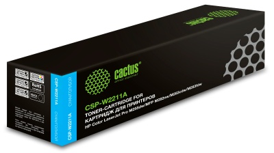 Картридж лазерный Cactus CSP-W2211A 207A голубой (1250стр.) для HP M255/MFP M282/M283 с чипом