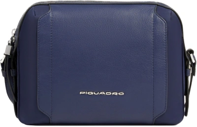 Сумка женская Piquadro Lyra BD4870W92T/BLU темно-синяя нейлон/натур.кожа