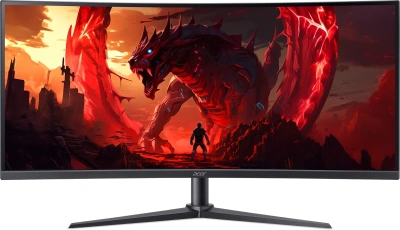 Монитор Acer 34" Nitro XZ340CURW0bmiiphx черный VA LED 1ms 21:9 HDMI M/M матовая HAS 250cd 3440x1440 240Hz FreeSync Premium DP Quad HD 2K (1440p)