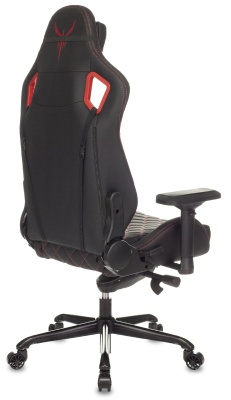 Кресло игровое Knight Titan черный/красный ромбик экокожа с подголов. крестов. металл