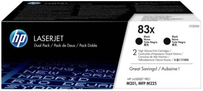 Картридж лазерный HP 83X CF283XD черный x2упак. (4400стр.) для HP LJ Pro M201/M225