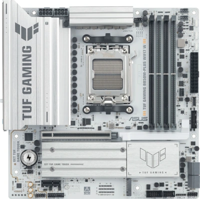 Материнская плата Asus TUF GAMING B850M-PLUS WIFI7 W Socket AM5 AMD B850 4xDDR5 mATX AC`97 8ch(7.1) 2.5Gg RAID+HDMI+DP