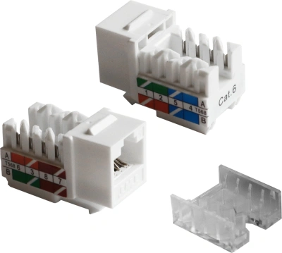Модуль Lanmaster TWT-OK45UTP/6-WH информ. Keystone RJ45 кат.5E UTP бел.