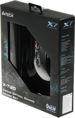 Мышь A4Tech X-7120 черный оптическая 2000dpi USB 7but (X-710BK+X7-200MP)