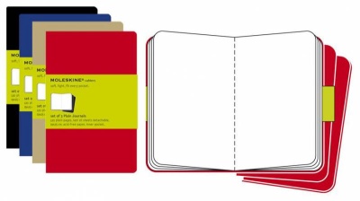 Блокнот Moleskine CAHIER JOURNAL CH123 XLarge 190х250мм обложка картон 120стр. нелинованный клюквенный (3шт)