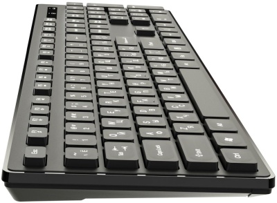 Клавиатура + мышь Оклик S255W клав:черный мышь:черный USB беспроводная Multimedia (1909361)