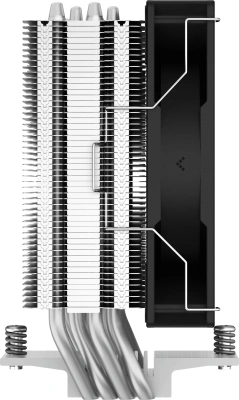 Устройство охлаждения(кулер) Deepcool AG400 Soc-AM5/AM4/1200/1700/1851 серебристый/черный 4-pin 18-31.6dB Al+Cu 220W 614gr Ret (R-AG400-BKNNMN-G-1)