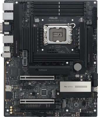 Материнская плата Asus PRO WS Z890-ACE SE Soc-1851 Intel Z890 4xDDR5 ATX AC`97 8ch(7.1) 1x10G/1х2,5G/1xGigabit RAID+HDMI