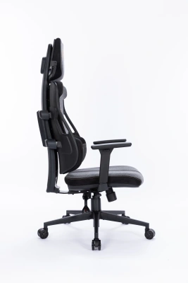 Кресло Cactus CS-CHR-DUO-GYBK серый/черный с подголов. крестов. сталь пластик черный