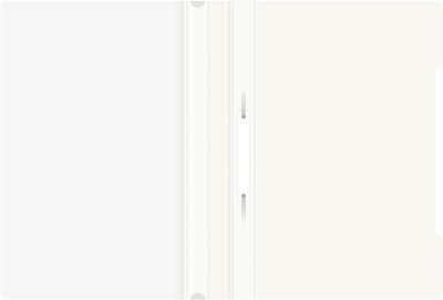 Папка-скоросшиватель Бюрократ -PS20WH A4 прозрач.верх.лист пластик белый 0.12/0.16