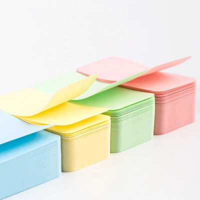 Блок для записей бумажный Deli Nusign ENS116 150лист. пастель белый 4цв.в упак. (упак.:4шт)