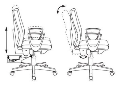 Кресло Бюрократ CH-545 синий 38-415 крестов. пластик