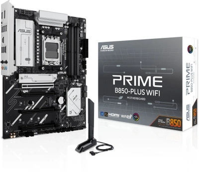 Материнская плата Asus PRIME B850-PLUS WIFI Socket AM5 AMD B850 4xDDR5 ATX AC`97 8ch(7.1) 2.5Gg RAID+HDMI+DP