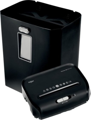 Шредер Rexel Promax QS 12/23 S EU черный (секр.Р-2) ленты 12лист. 23лтр. скрепки скобы пл.карты
