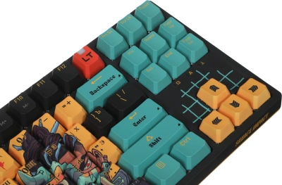 Клавиатура A4Tech AT87 Renegade черный/зеленый USB for gamer LED (AT87) кабель 1.8м