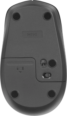 Мышь Logitech M190 черный/темно-серый оптическая 1000dpi беспров. USB 2but (910-005923)