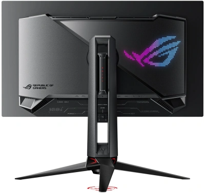 Монитор Asus 26.5" ROG Swift PG27UCDM черный QD OLED LED 16:9 HDMI полуматовая HAS Piv 1500000:1 1000cd 178гр/178гр 3840x2160 240Hz FreeSync Premium Pro DP Quad 4K (2160p) USB 7.62кг