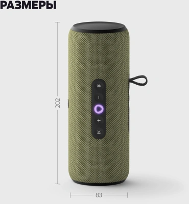 Умная колонка Yandex Стрит Алиса зеленый 30W 2.0 BT/Wi-Fi 10м 3300mAh (YNDX-00030GRN)