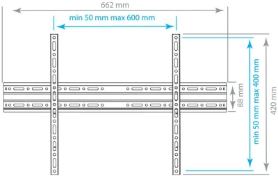 Кронштейн для телевизора Arm Media PLASMA-1 new черный 32"-90" макс.55кг настенный фиксированный