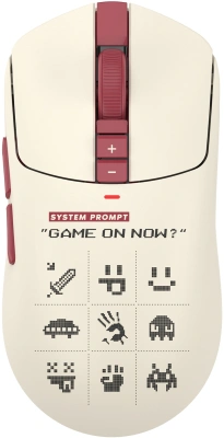 Мышь A4Tech Bloody R72 Ultra Duo белый/красный оптическая 20000dpi беспров. USB/USB-C 7but (R72 ULTRA DUO PIXELS RED)