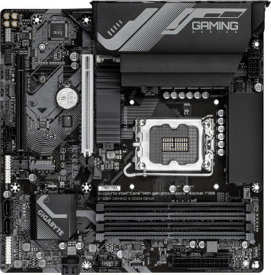 Материнская плата Gigabyte B760M GAMING X DDR4 GEN5 Soc-1700 Intel B760 4xDDR4 mATX AC`97 8ch(7.1) 2.5Gg RAID+HDMI+DP