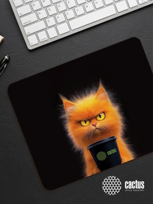 Коврик для мыши Cactus Red Cat 220x180x2мм (CS-MPC-P11XS)