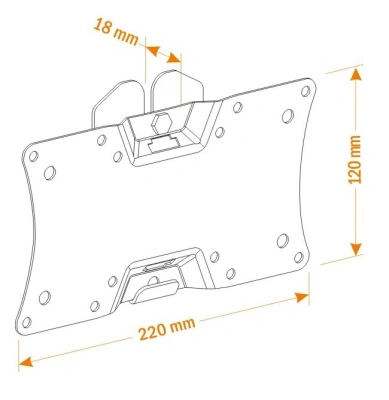 Кронштейн для телевизора Holder LCDS-5060 черный глянец 19"-32" макс.30кг настенный фиксированный