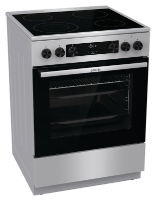 Плита Электрическая Gorenje GECS6C70XC нержавеющая сталь стеклокерамика (без крышки)