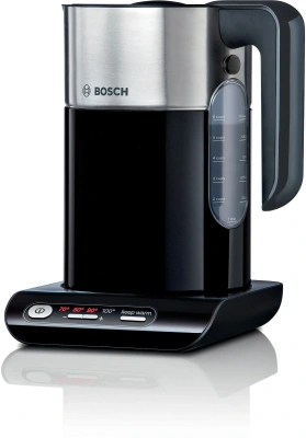 Чайник электрический Bosch TWK8613P 1.5л. 2400Вт черный/серебристый корпус: пластик/металл