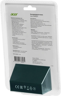 Мышь Acer OMR307 черный оптическая 1600dpi беспров. USB 4but (ZL.MCECC.022)