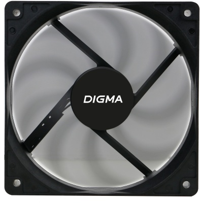 Вентилятор для корпуса Digma DFAN-120-9 120х120x25 черный 3-pin 4-pin (Molex) 23дБ (упак.:1шт) Ret