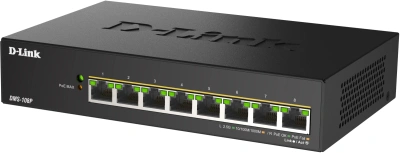 Коммутатор D-Link DMS-108P/A1A (L2) 8x2.5Гбит/с 8PoE 230W неуправляемый
