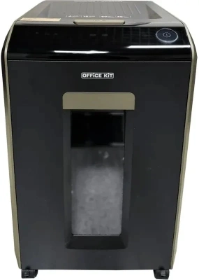 Шредер Office Kit SA200M1,9х10 черный/серый с автоподачей (секр.P-5) фрагменты 220лист. 40лтр. скобы пл.карты