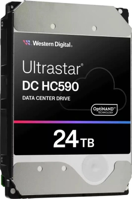 Жесткий диск WD SATA-III 24TB 0F65684 WUH722624ALE6L4 Ultrastar DC HC590 4KN (7200rpm) 512Mb 3.5"