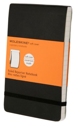 Блокнот Moleskine REPORTER SOFT QP811 Pocket 90x140мм 192стр. линейка мягкая обложка черный