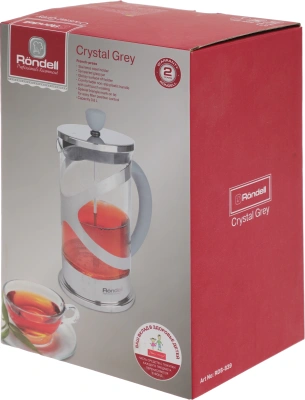Френч-пресс Rondell Crystal Grey RDS-839 0.8л серый