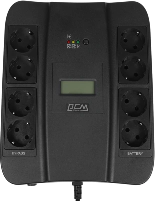 Источник бесперебойного питания Powercom Spider SPD-750U LCD USB 450Вт 750ВА черный