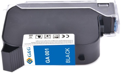 Картридж струйный G&G GA-001BK черный пигментный (42мл) для G&G GG-HH1001B/ GG-HH1001A с чипом